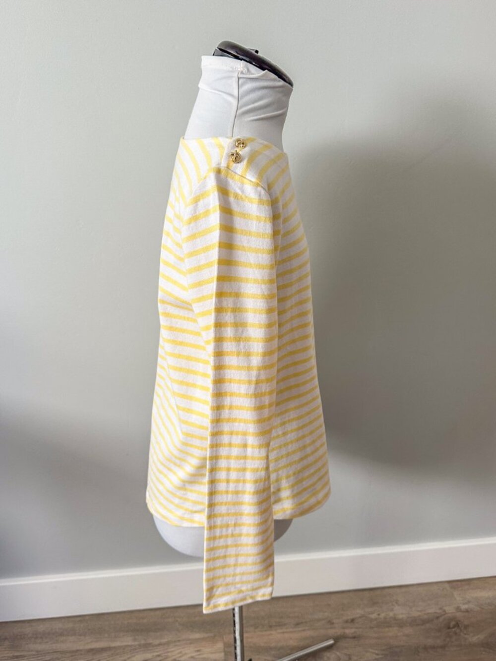 Talbots Knot Button Shoulder Tee - Picture 7 of 11